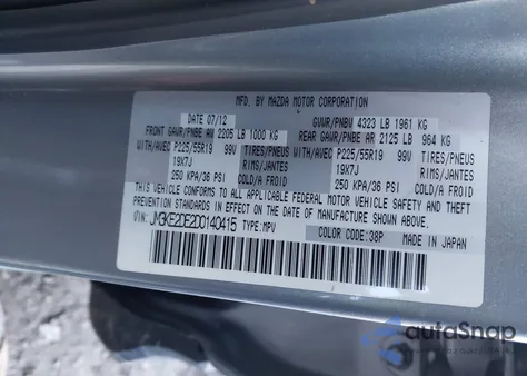 2013 Mazda Cx-5 Grand Touring from USA, damaged, VIN JM3KE2DE2D0140415